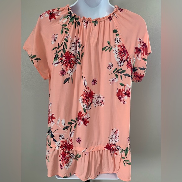 St. John's Bay Coral Floral Blouse - Picture 2 of 16